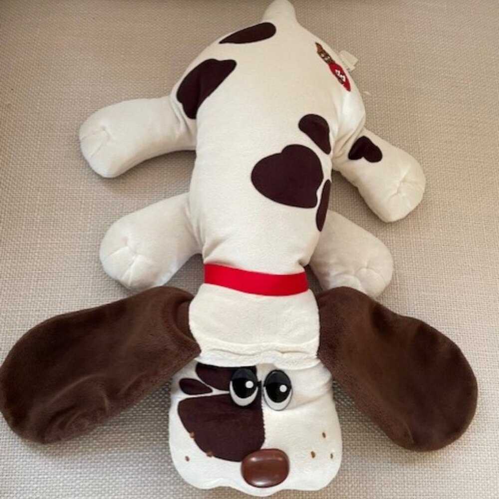 Hasbro 2019 White Brown Spot Pound Puppies Dog Stuffed Animal Plush 18” Inch Toy